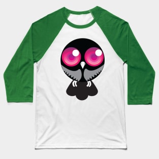 Pink Eye Owl Baseball T-Shirt